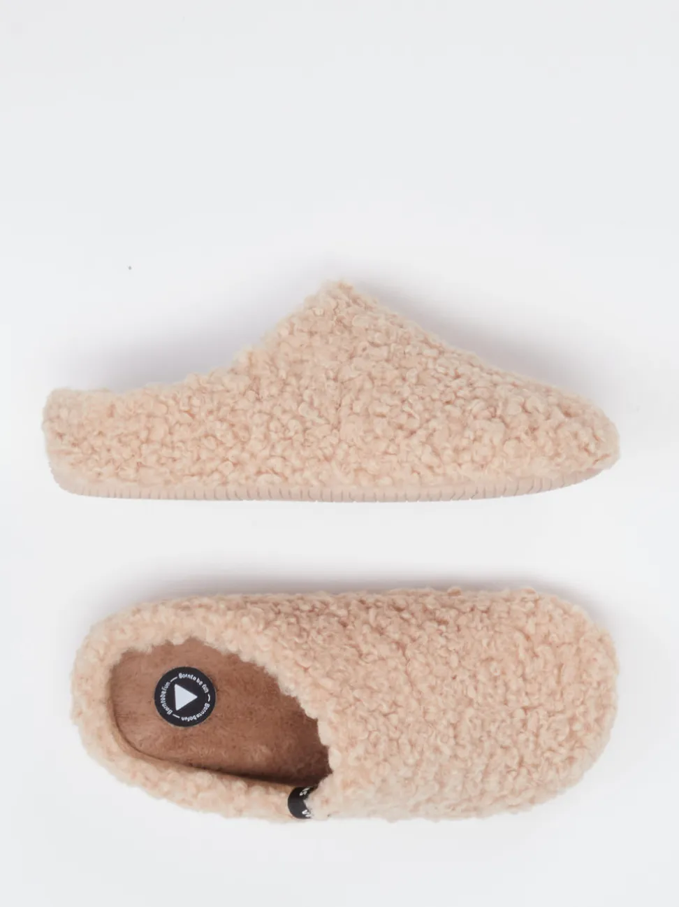 Verbenas – Hausschuhe aus Textil mit Teddyfell