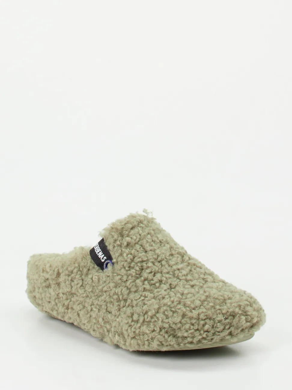 Verbenas – Pantoffeln aus Textil in Salbeigrün
