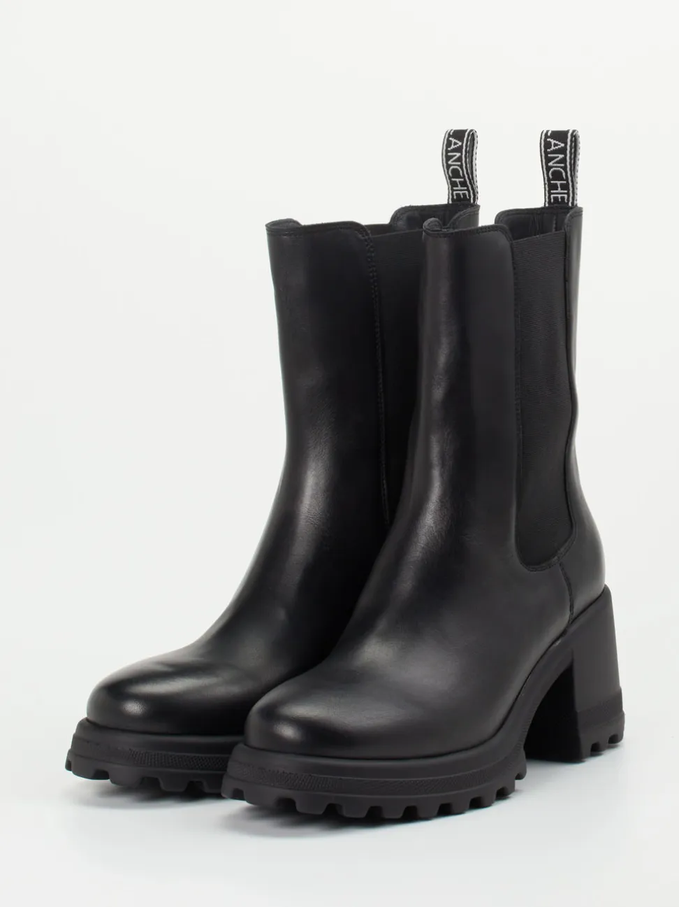 Voile Blanche – Chelsea Boots aus Lammleder Schwarz