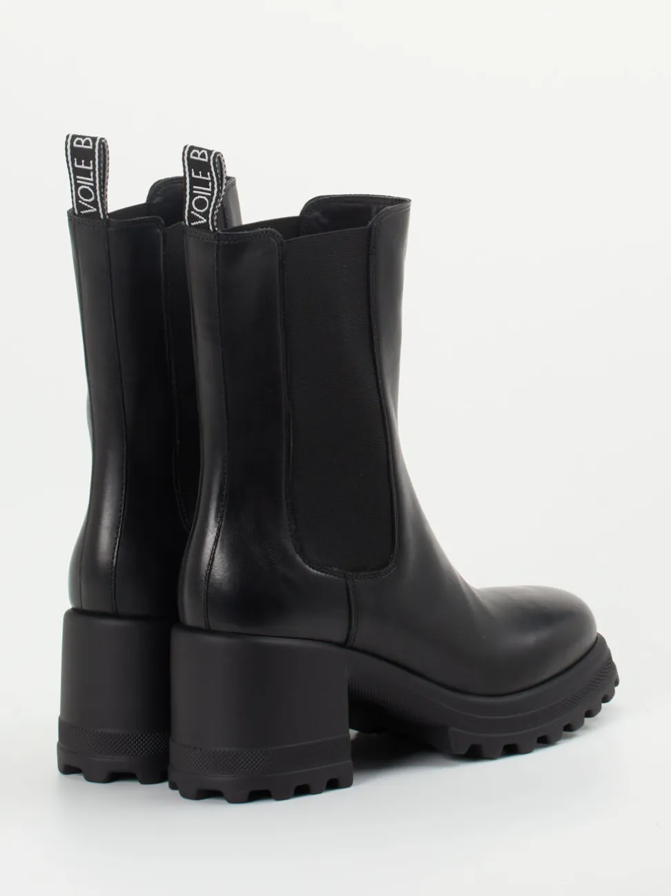 Voile Blanche – Chelsea Boots aus Lammleder Schwarz