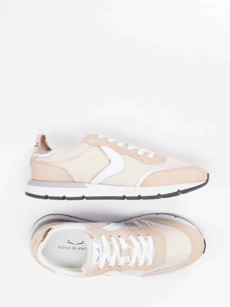 Voile Blanche – Sneaker aus Velour/Textil in Rosa