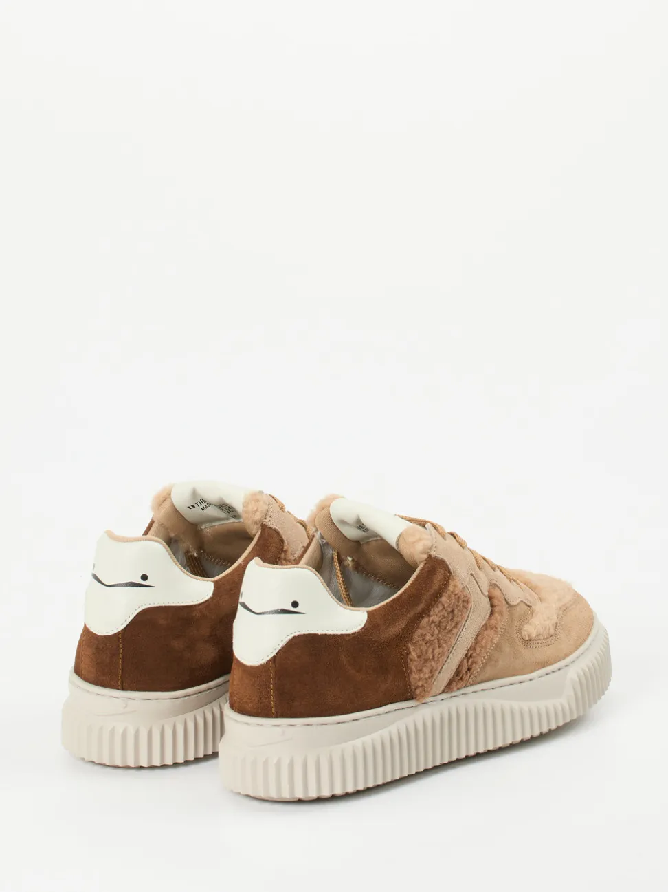 Voile Blanche – Sneaker aus Veloursleder und Teddytextil