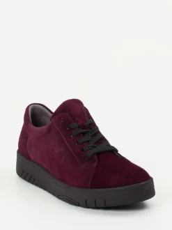 Waldläufer – Komfort-Sneaker aus Veloursleder Bordeaux