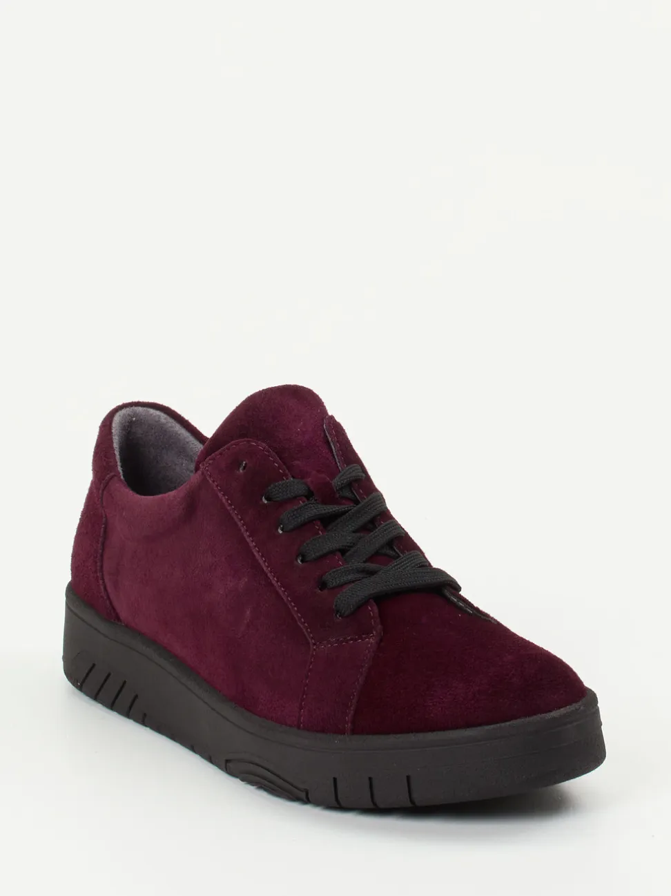 Waldläufer – Komfort-Sneaker aus Veloursleder Bordeaux