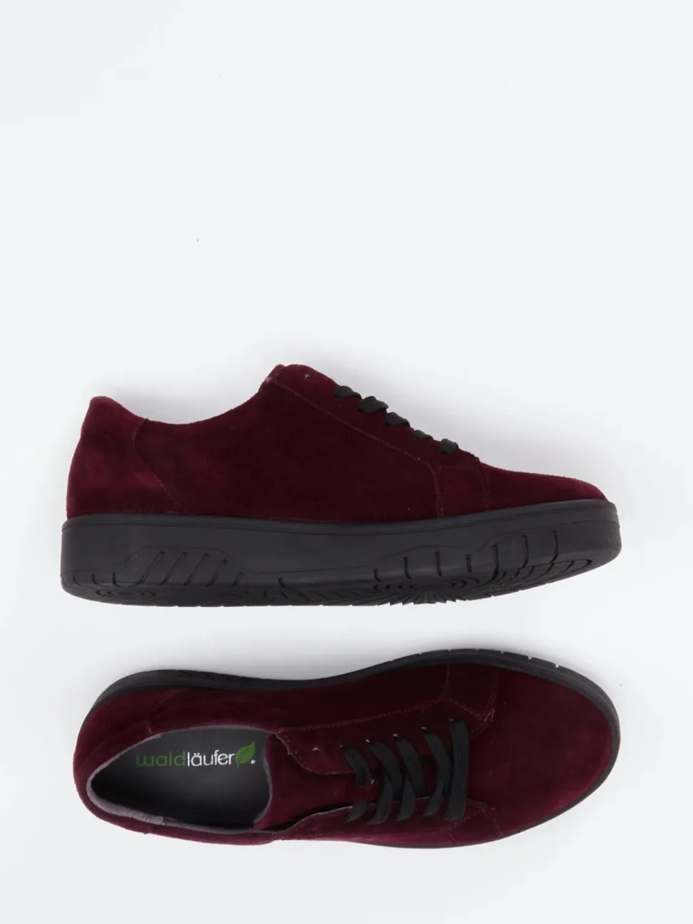 Waldläufer – Komfort-Sneaker aus Veloursleder Bordeaux