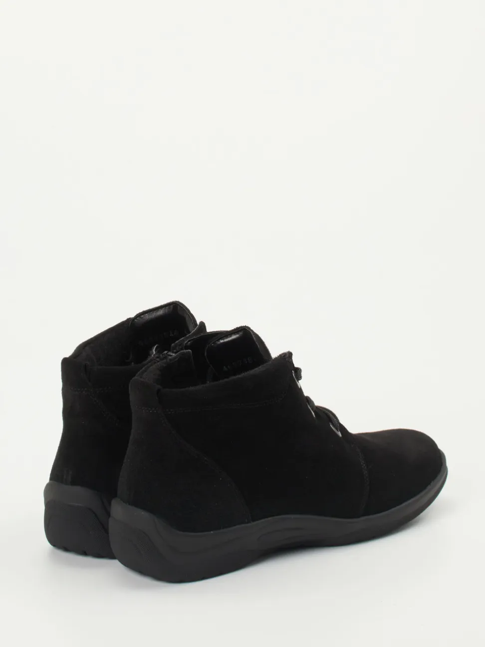 Waldläufer – Schnürboots aus Veloursleder schwarz
