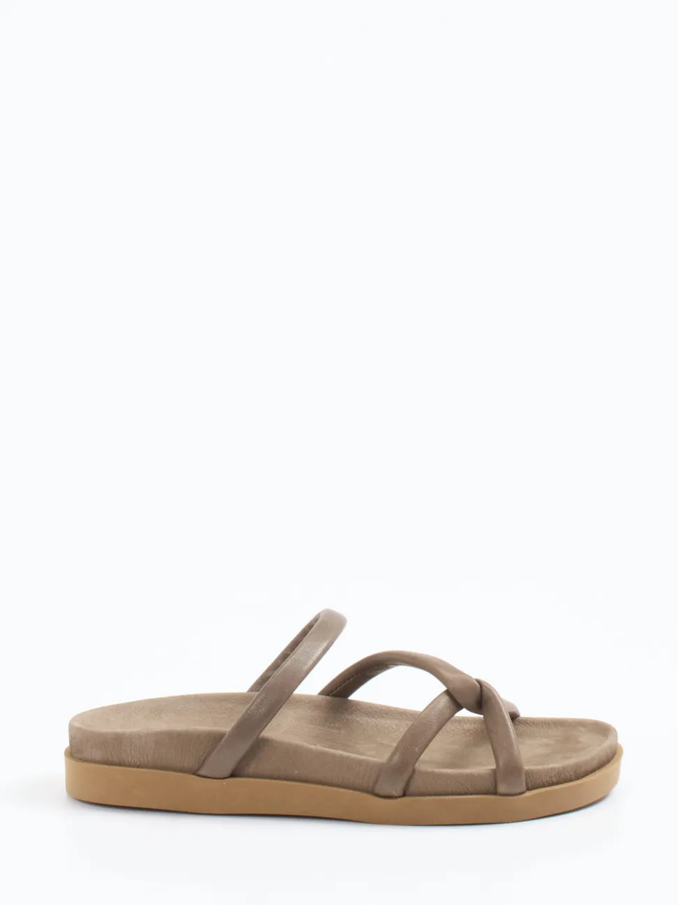 Werner – Pantolette aus Kalbleder in Taupe