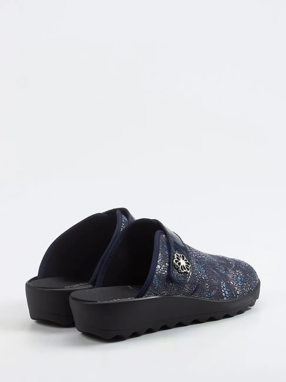 Westland – Hausschuh-Clog aus Textil in Dunkelblau