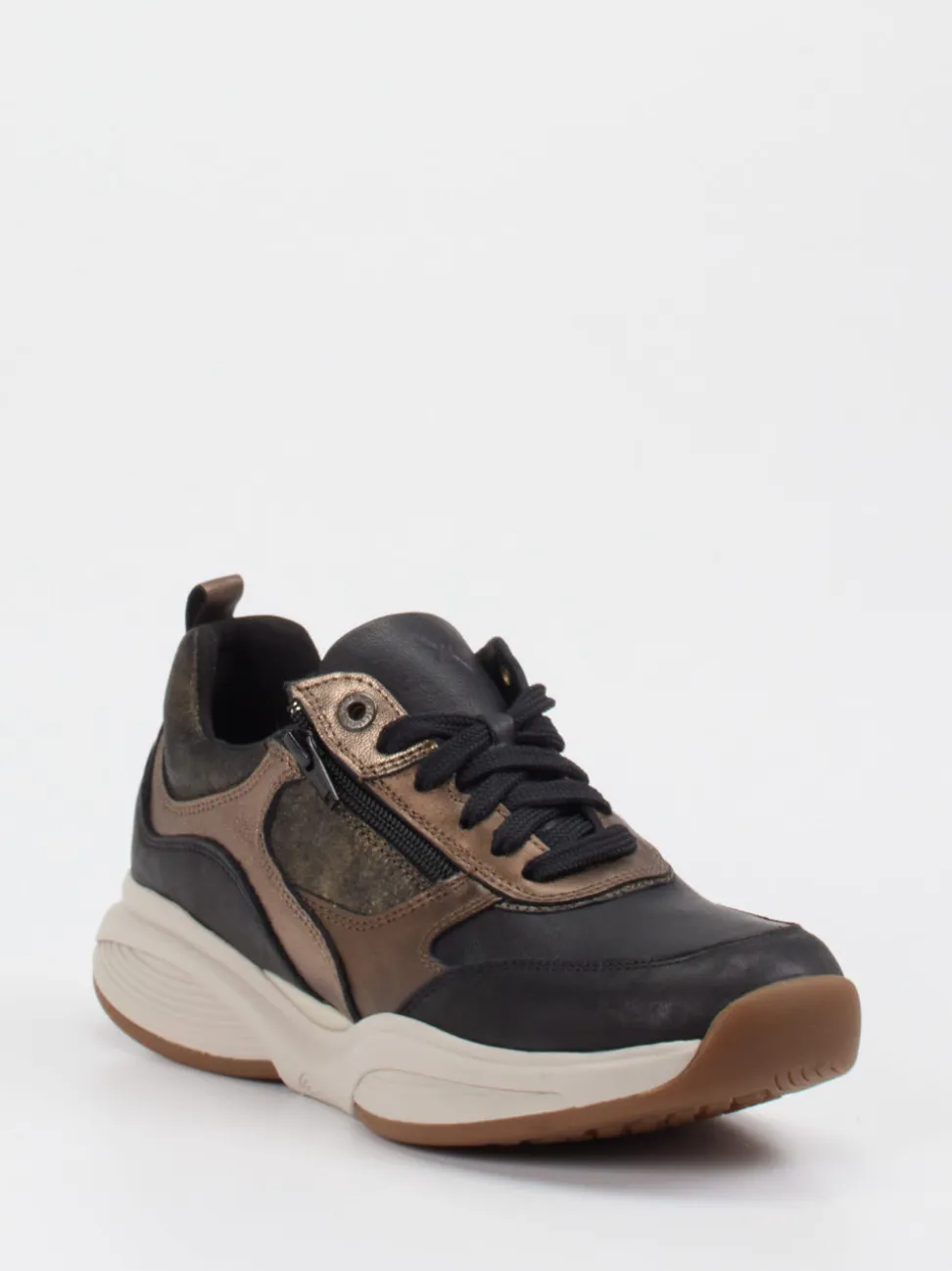 Xsensible – Chunky Sneaker aus Kalbleder schwarz