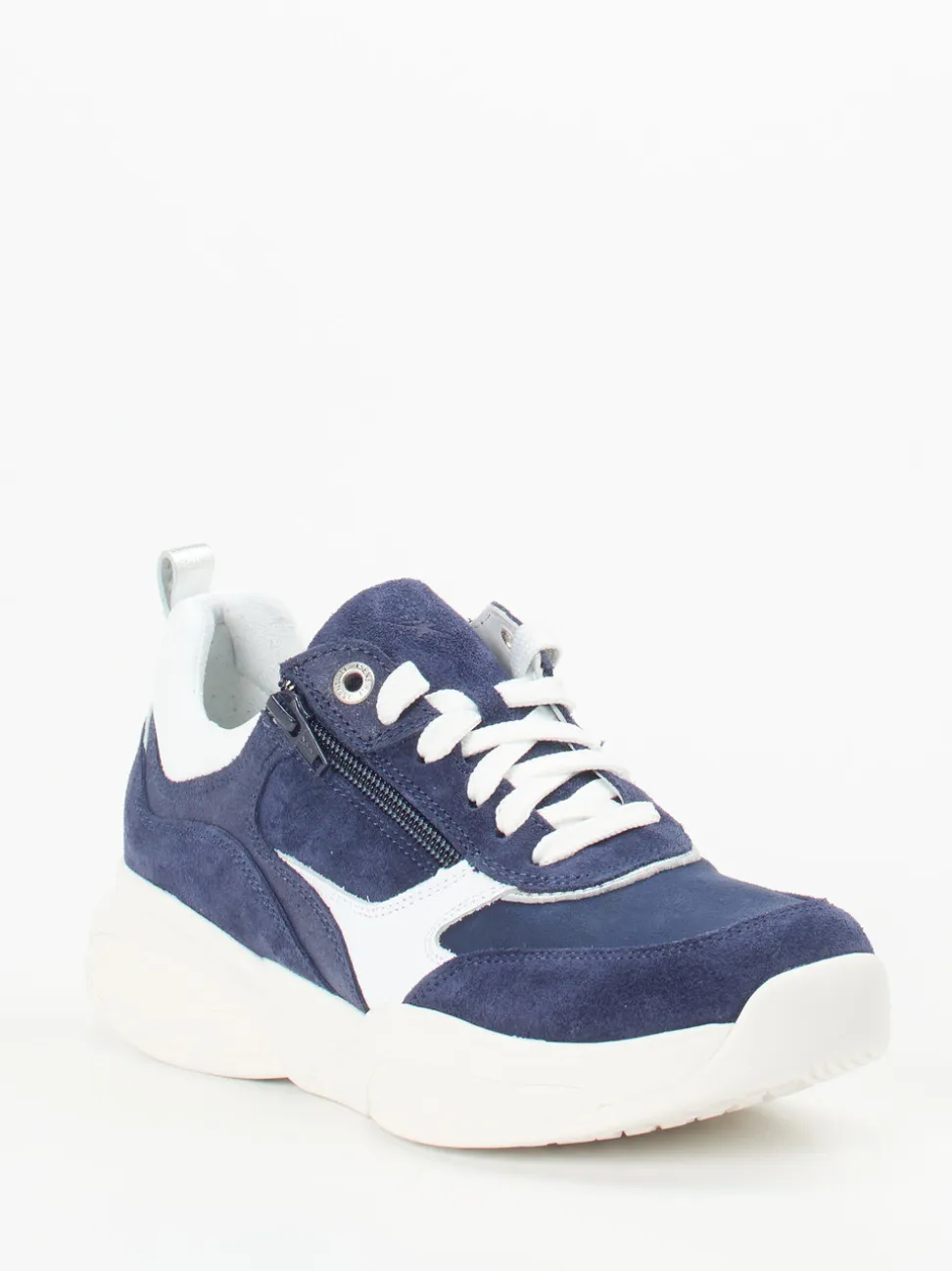Xsensible – Sneaker aus Veloursleder Marineblau