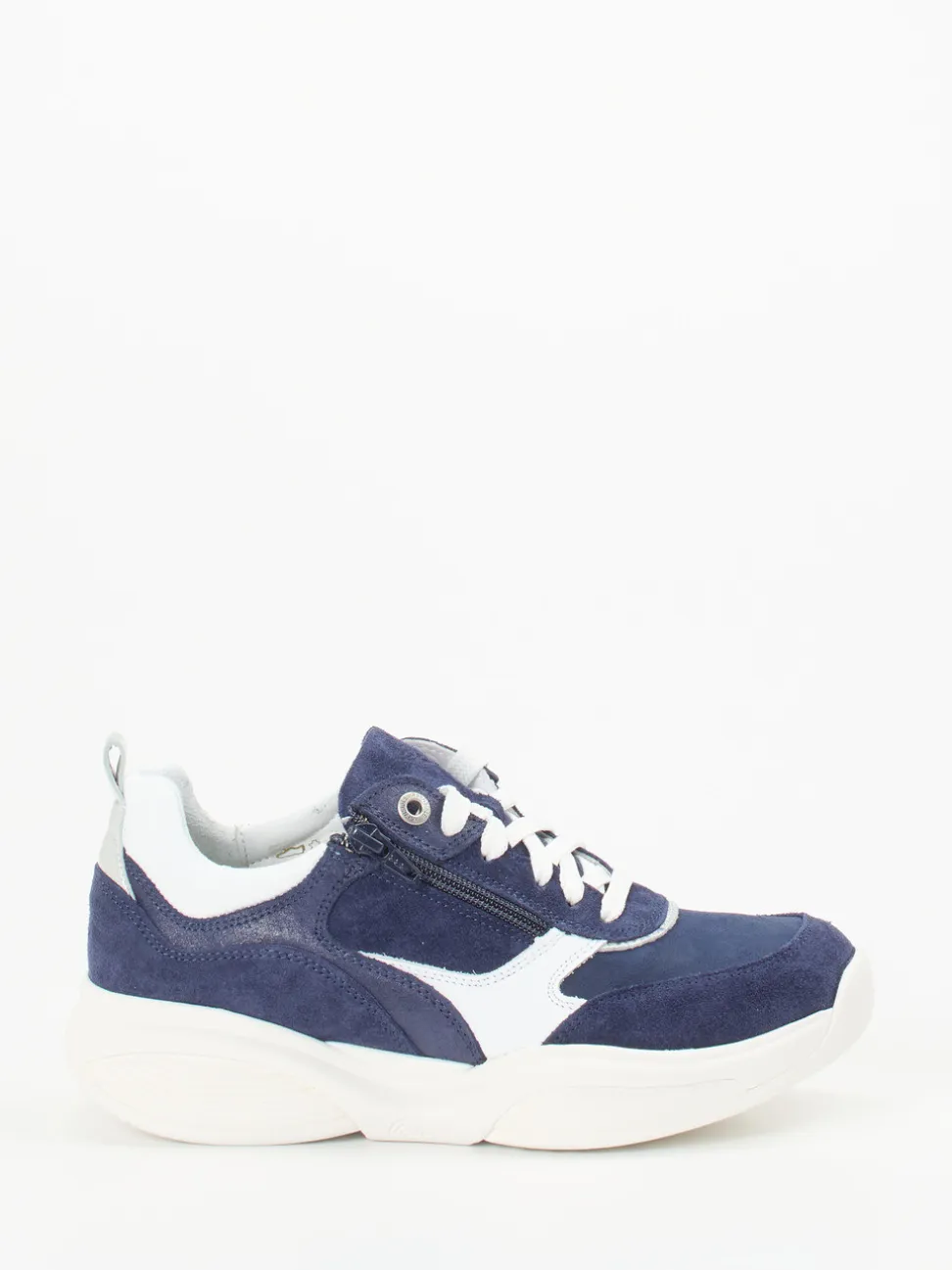 Xsensible – Sneaker aus Veloursleder Marineblau